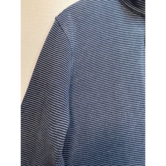 Michael Kors Men's 1/4 Button Pullover Sweater Mock Neck Stretch Size XL Blue - Picture 8 of 12